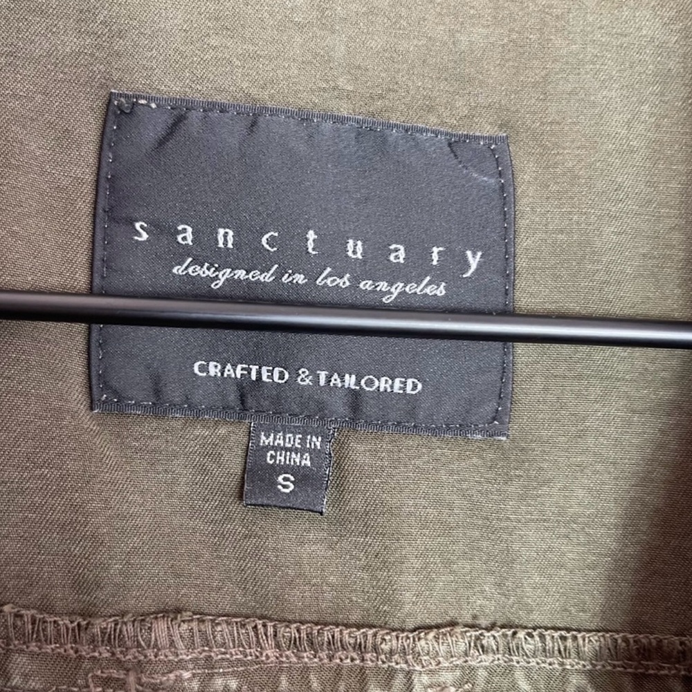 Sanctuary Olive Green Sleeveless Tie Vest - S - Picture 8 of 9